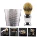 Hemoton Stainless Beard Brush Set - Premium Shaving Tool for Men | Closest Smoothest Shave | 7.8x7.2cm Silver - International Shipping Available - Buy Online on GoSupps.com