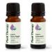 Plant Therapy Organic Lavender & Clary Sage Essential Oils for Diffusion 10 mL (1/3 oz) Each, 100% Pure, Undiluted, Natural Aromatherapy for Skin, Hair & Nails