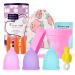 Floraupicious reusable menstrual cup get florauspicious menstrual cups for female care 3 pieces (small pink/violet/blue) pink/violet/blue 1 piece (3 Pack)