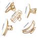 Shop Stylish 5-Piece Metal Hair Clips for Long and Thick Hair | Fashionable Gold Hair Accessories in 5 Unique Styles - Buy Online on GoSupps.com