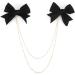 Buy Biitfuu 4Pcs Black Hair Bows with Pearl Chains - Stylish Hair Accessories for Girls & Women - International Shipping Available - Buy Online on GoSupps.com