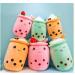SPIRTUDE 2Pcs Boba Plush Matcha Milk Tea & Ice Cream Stuffed Toy Set - Soft Squishy Pillow for Kids - 24cm - Green & Brown - Buy Online on GoSupps.com