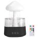 MIFXIN Cloud Rain Humidifier with 7 Colors LED Light Aromatherapy Essential Oil Diffusers Micro Humidifier with Remote Control Desk Fountain Bedside Sleeping Relaxing Mood Water Drop Sound (Black) Black 2024