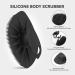 HieerBus Silicone Body Scrubber Flat Shower Brush Gentle Exfoliating and Massage Long Bristles Lathers Well and More Hygienic Than Traditional Loofah 1 Pack (Black) 3rd-black - Buy Online on GoSupps.com