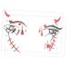 COHEALI 2 Sheets Halloween Decorations Sticker Halloween Temporary for Face for Face Halloween Temporary Face for Diy Eye Patch Plastic Rhinestones