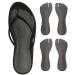 2 Pairs Pigskin Flip Flop Inserts Anti-Slipping Flip Flop Cushion Insoles for Thong Pain Relief Self Adhesive Arch Support Sandal Insoles Slippers Insert Black Gray L 8.5-11.5 Women 8.5-11.5 Black Gray
