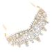 Minkissy Women's Tiara with Comb | Crystal Crown Headband for Bridal & Princess | Elegant Gold & White Rhinestones - Buy Online on GoSupps.com