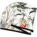 Microfiber Hair Drying Cap - Quick Drying Flamingo Palm Trees Towel for Curly Long & Thick Hair | Soft Absorbent Hair Wrap with Button - Buy Online on GoSupps.com
