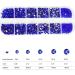 4200stk Dark Blue Nail Rhinestones - SS6-SS200 Flat Back K9 Glass Gems for Nail Art - Sparkling Charms for Stunning Designs - Buy Online on GoSupps.com