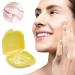 Portable Retainer Box Denture Box Denture Container Self-Cultivation Part Dental Retainer Retainer Mouth Guard Braces Dental Tray Splint (Yellow)