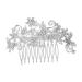 Ipetboom Bridal Wedding Hair Comb Vintage Alloy Hair Comb Crystal Hair Comb Rhinestone Headpiece Hair Comb Slide Clip Hairpiece Tiara Wig Rhinestone Comb Bride Hairpin Rhinestones