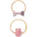 Baby Girls Nylon Bow Flower Tiara Headbands for Newborn Toddlers - 10 pcs Set in Pink - Buy Online on GoSupps.com