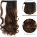 Wavy Ponytail Extension Hair Ponytail Wrap Around Ponytail 23 Inch Synthetic Natural Curly Hairpiece Wrap Around Hair Extensions for Women Daily Use Brown 1pc Brown - Buy Online on GoSupps.com