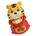 ORFOFE Kids Playset 1pc Year of The Tiger Bobble Head Ornament Red Lucky Bag Office Purse Resin Children Toys Red 6X6X9.5CM