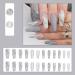 Justotry Gray Glitter Coffin Nails - 24 Pieces Ballerina Marble Press-On Artificial Fingernails for Women - Medium Length - Buy Online on GoSupps.com