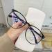 Transparent Computer Glasses Frame Women Men Anti Blue Light Round Eyewear Blocking Glasses Optical Spectacle Eyeglass (BLACK)