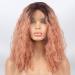 Cpalsen attract ombre Candy Pink Kunsthaar wig with lace front heat-resistant fiber replacement for curly bob wigs for women
