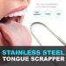 Premium Stainless Steel Metal Tongue Scraper for Oral Health - Eliminate Bad Breath & Clean Toxins - Buy Online on GoSupps.com