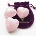 Polar Jade Puffy Heart Set - Hand-Carved Rose Quartz for Chakra Healing Meditation & Decoration | 3-Piece Set - Buy Online on GoSupps.com