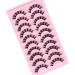 Eyelashes Russian Strip Lashes Natural Fluffy Wispy D Curly Effect Hybrid Strip Lashes Look Like Extensions 10 Pairs (D-02) - Buy Online on GoSupps.com