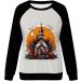Halloween Costumes Printed Fashionable Casual Long Sleeved Zipper Round Neck Hoodies Knit Pullover Sweater for Black Large - Buy Online on GoSupps.com