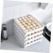 Angoily Box 30 Egg Container Egg Carton Egg Tray with Lid Stackable Egg Holders Drawer Storage Box At Home As Shown 33X26.5X14.3cm - Buy Online on GoSupps.com