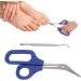 Long Handle Toenail Scissors Stainless Steel Toe Nail Scissors Clippers with Thick & Ingrown Toenail File Easy Ergonomic Cuticle Cutter for The Elderly Back Pain Chiropody Podiatry - Buy Online on GoSupps.com