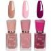 Nail Varnish Sets - Nude Pink Nail Polish Set - Quick Dry & Long Lasting Nail Polish - Oil-Based Formula Nail Polish Gift Set for DIY Nail Art No Need Baking