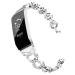 TOYOUTHS Compatible with Fitbit Charge 4 Bands/Charge 3 Bands for Women, Premium Metal Straps Bling Bracelet Wristbands Cute Accessories Replacement Bands for Fitbit Charge 4 Bands for Women, Silver