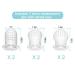PandaEar 6 Pack 3 Sizes Toddler Silicone Pouch with Pacifier Protector Boxes for Baby Fruit Food Feeder| Universal Accessories| Transparent| BPA Free - Buy Online on GoSupps.com