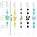 QIMGIC 5pcs Animal Pacifier Clip Teether Toy for Baby Boys Girls - Teething Soothie Toy with Clips | Perfect Baby Shower and Birthday Gift - Buy Online on GoSupps.com