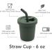 Silicone 6 Oz Straw Cup in Almond | Spill-Proof & Non-Slip | Dishwasher Safe - Buy Online on GoSupps.com