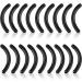 UKD Eyelash Curler Pads Curler Refills Eyelash Curler Refill Pads Silicone Curler Replacement Refills Pads for Universal Eyelash Curler with A Clear Storage Box (24 Pieces Black)