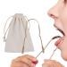 ITRIMAKA Tongue cleaner stainless steel cleaning scraps for the tongue-U-shaped cleaning scrub for oral hygiene fresh breath antique measurement U-shaped clothing bag