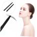FRCOLOR Retractable Eyebrow Brush Set - 6 Pcs Angled Makeup Brushes & Mini Eyeliner Tool | Travel-Friendly Cosmetic Brushes in Black - Buy Online on GoSupps.com