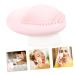 Silicone Makeup Brush Facial Cleaning Brush Face Makeup Silicone Facial Cleansing Brush Face Cleaner Brush Soft Bristle Cleaning Brush Makeup Pink Scrub Manual Miss