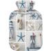 Naanle Ocean Seashell Hot Water Bottle - 1L Transparent Heat Bottle with Cover for Pain Relief & Warmth - Ideal for Bed & Hand Warmers - Buy Online on GoSupps.com