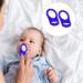 Silicone Dummy Clips Adapter - 2 Pcs Blue Silicone Button Ring Pacifier Clip Adapter - Buy Online on GoSupps.com