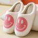Smile Face Christmas Slippers for Women Men - Soft Plush Lightweight House Slippers (Size 3, 8.5-9.5 Women/7-8 Men) - Buy Online on GoSupps.com