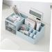 TEHAUX 1pc Box Cosmetic Storage Box Decor Classify Case Cosmetics Organizer Grid Dresser Box Miss 24.5x12cm Blue - Buy Online on GoSupps.com