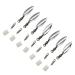 Harmony Fishing Company - 7 Pack Tail Spinners (Hitchhikers for Soft Plastic/senko Fishing Lures Willow or Colorado Blade) Willow Blade (7 Pack Silver)