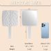 Jasefa Hand Mirror - Portable Handheld Mirror for Makeup and Shaving, Travel-friendly for Men & Women (Milk White) - Buy Online on GoSupps.com