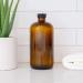 32oz Amber Glass Soap Dispenser - Refillable Apothecary Bottles with Black Pumps - Pack of 4 for Bath & Kitchen Accessories - Buy Online on GoSupps.com