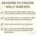Bully Bunches Premium 6 Inch Monster Odour-Free Bully Sticks for Medium & Large Dogs - Long Lasting Chew Bones - All Natural & Single Ingredient 100% Beef Dog Treat Rawhide Alternative (8 Pk) 6 Inch 8 Pack - Buy Online on GoSupps.com