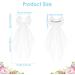 Bridal Bow Veil Pearl Bow Hen Party Veil Lace Butterfly Hair Clips White Hair Bow for Women and Girls Halloween Party - Buy Online on GoSupps.com