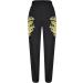 Women's Dragon Print High Waisted Sweatpants with Pockets - Black, Large | Workout Joggers & Lounge Trousers - Buy Online on GoSupps.com