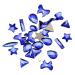dijiusidy 50 Pieces Glass Crystal Set Eye-catching Personalized Nail Art Rhinestones DIY Handcraft Manicure Accessories for Card Making Blue