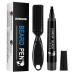 Beard Pencil Filler for Men Waterproof Beard Filling Pen Kit with Beard Brush Coverage Long Lasting Beard Pen for Men Beard Pen with 4 Tips(Black)