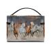 Running Horse White Makeup Bag Organizer | Large Cosmetic Case for Women & Girls | Stylish Toiletry Bag - Buy Online on GoSupps.com