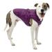 Kurgo Loft Dog Jacket - Reversible Fleece Winter Coat - Cold Weather Protection - Wear With Harness Or Additional Layers - Reflective Accents, Leash Access, Water Resistant - Deep Violet/Charcoal, XL Extra Large Deep Violet/Charcoal